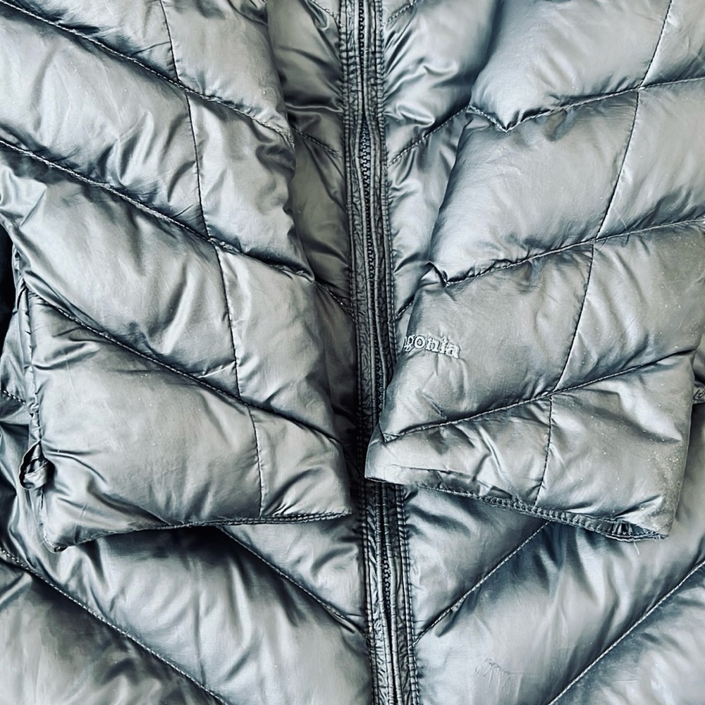 Patagonia long Women's Dark Blue Jacket women’s size Xs - Picture 5 of 12